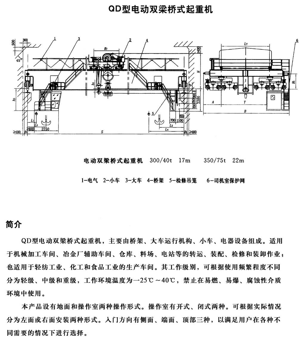 QD型通用橋式起重機(jī) QD型通用橋式起重機(jī)