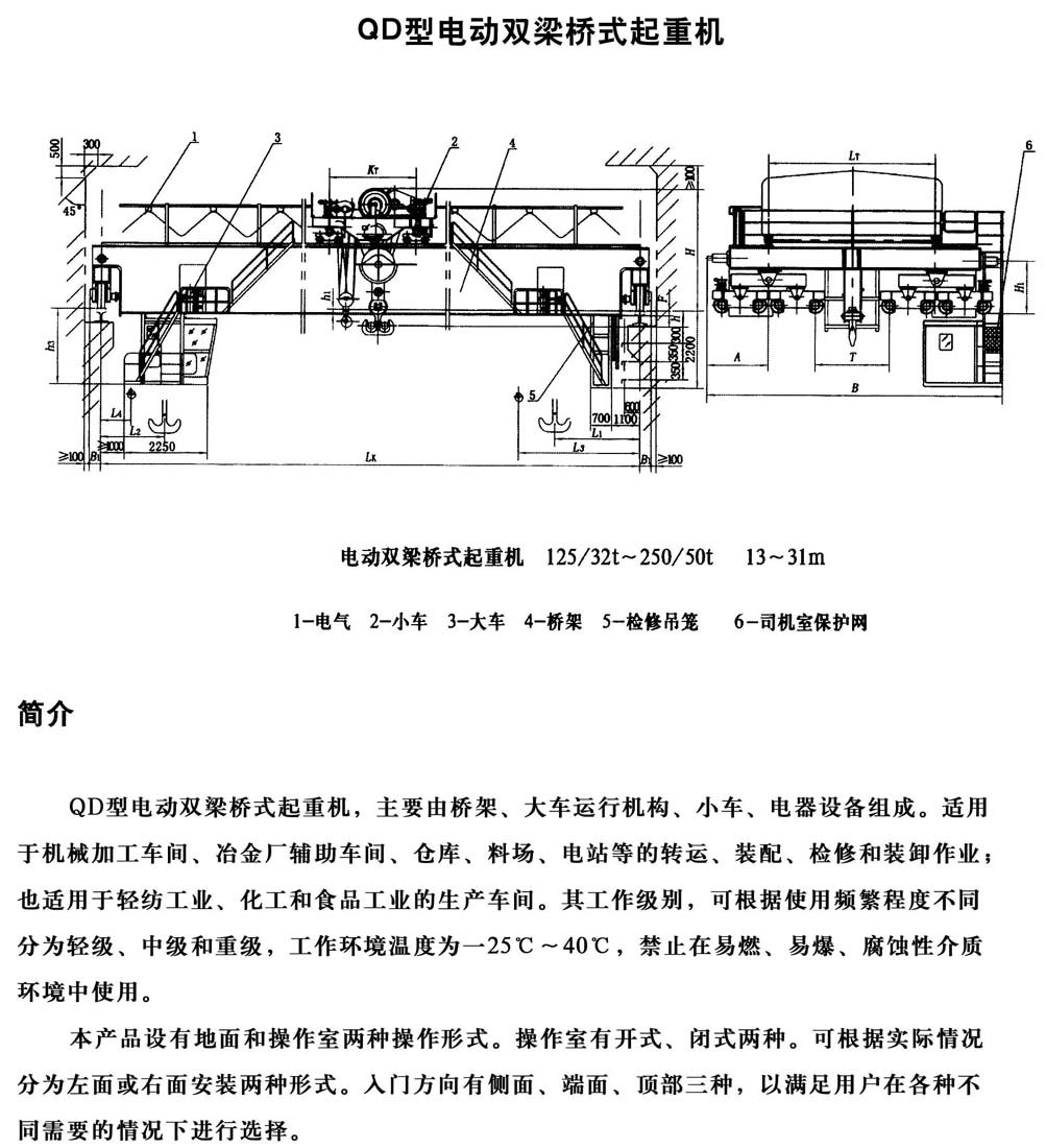 QD型通用橋式起重機(jī) QD型通用橋式起重機(jī)