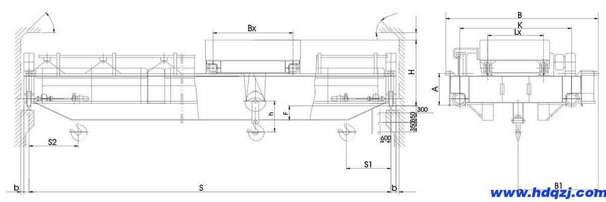 QB型5~32t防爆吊鉤橋式起重機(jī) QB型5~32t防爆吊鉤橋式起重機(jī)