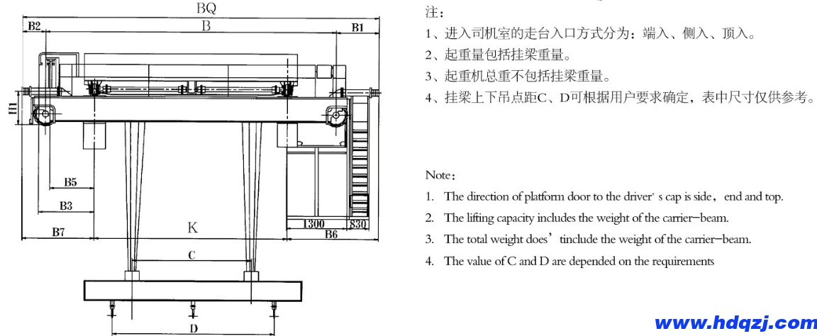 掛梁橋式起重機 掛梁橋式起重機